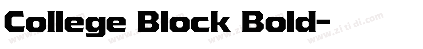 College Block Bold字体转换 College Block Bold字体转换